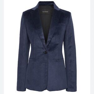 Banana Republic long and lean velvet blazer